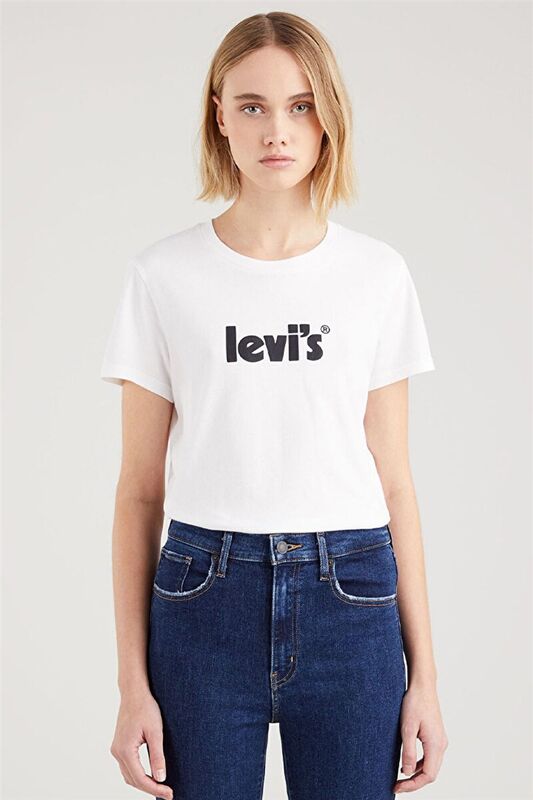 LSE THE PERFECT TEE LEVIS THE ORIGINAL Kadın Bej T-Shirt - A2086