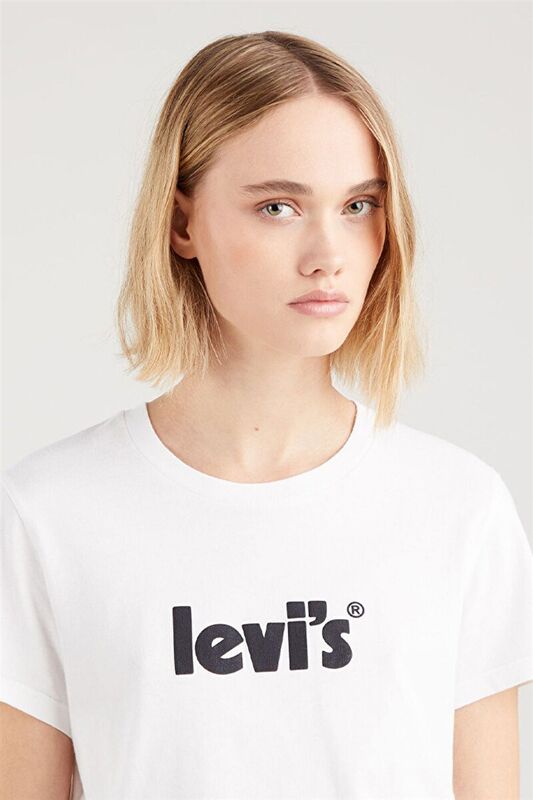 LSE THE PERFECT TEE LEVIS THE ORIGINAL Kadın Bej T-Shirt - A2086