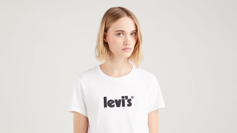 LSE THE PERFECT TEE LEVIS THE ORIGINAL Kadın Bej T-Shirt - A2086