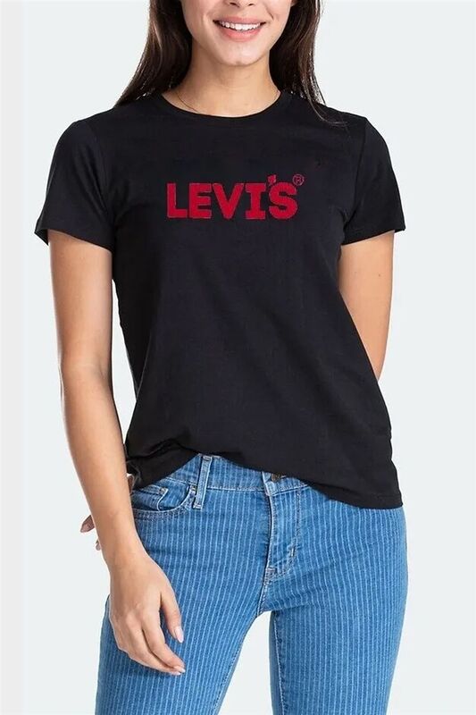LSE THE PERFECT TEE LEVIS THE ORIGINAL Kadın Blacks T-Shirt - A2086
