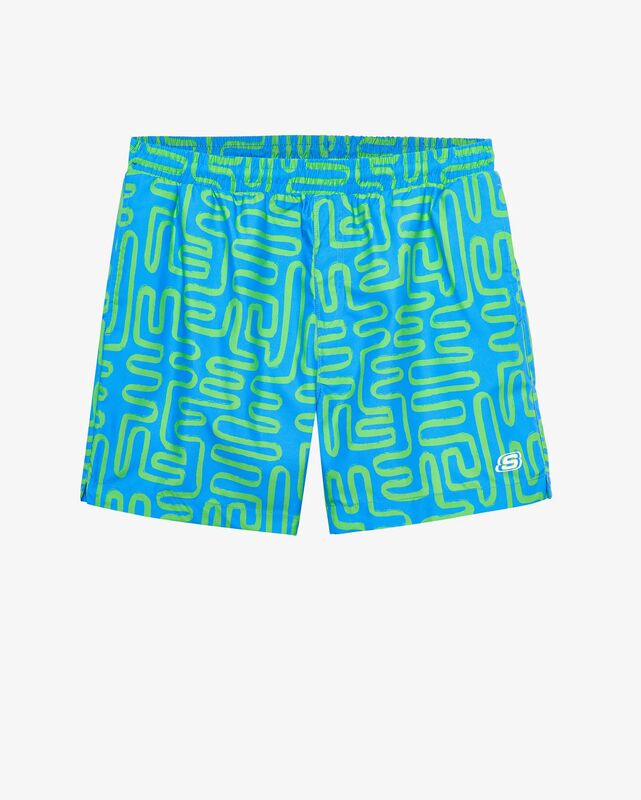 Skechers - M 5 Inch Allover Print Swimshort Erkek Mavi Deniz Şortu - S241113