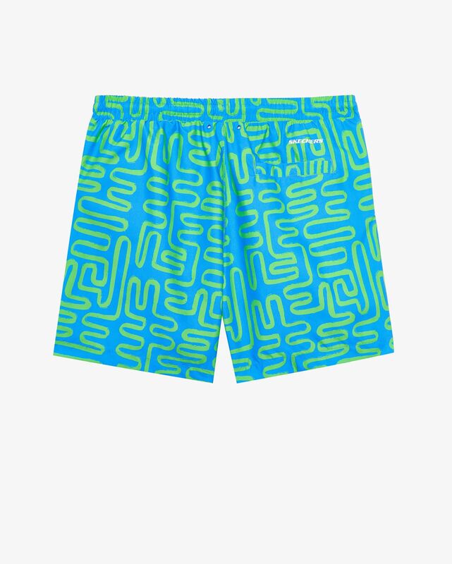 M 5 Inch Allover Print Swimshort Erkek Mavi Deniz Şortu - S241113