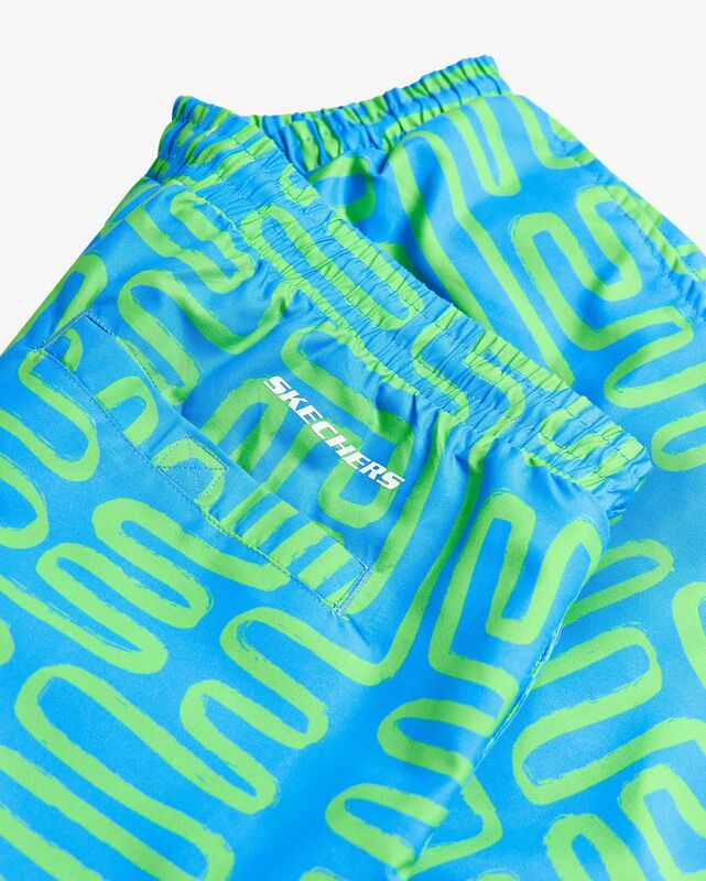 M 5 Inch Allover Print Swimshort Erkek Mavi Deniz Şortu - S241113