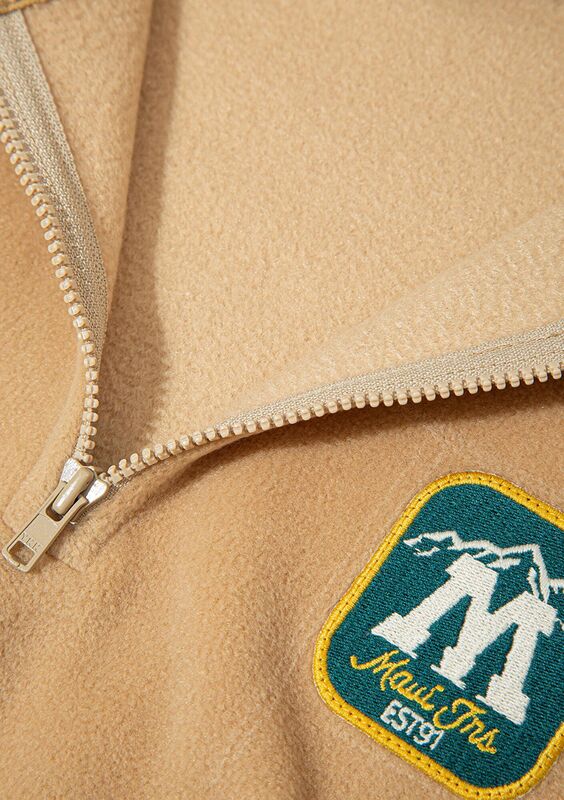 M ARMALI YARI FERMUARLI POLAR SWEATSHIRT Erkek Çocuk Bej Sweatshirt - M6S10153