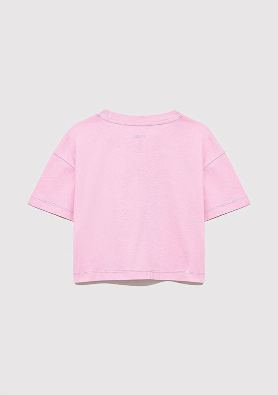 M BASKILI LOGO TİŞÖRT Kız Çocuk Pembe T-Shirt - M7610276