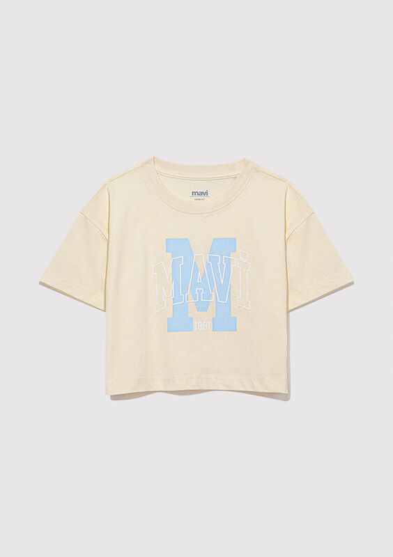 M BASKILI LOGO TİŞÖRT Kız Çocuk Sarı T-Shirt - M7610276