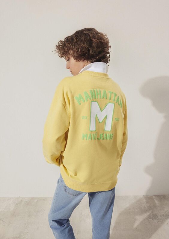 M BASKILI SWEATSHIRT Erkek Çocuk Sarı Sweatshirt - M6S10099