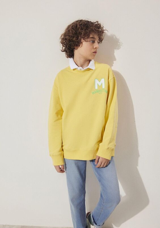 M BASKILI SWEATSHIRT Erkek Çocuk Sarı Sweatshirt - M6S10099