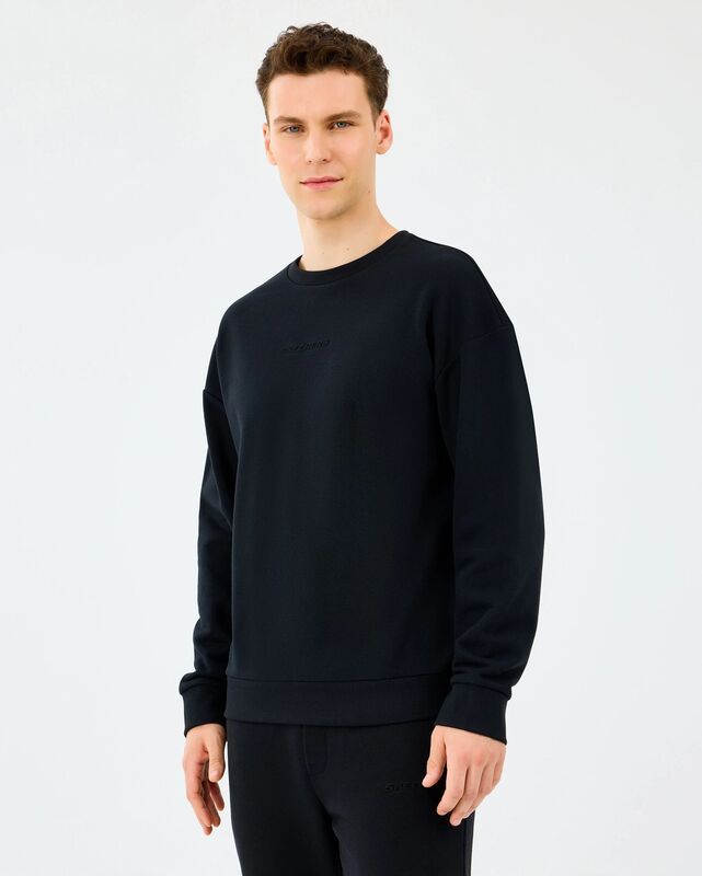 M Essential Crewneck Sweatshirt Erkek Siyah Sweatshirt - S2610015