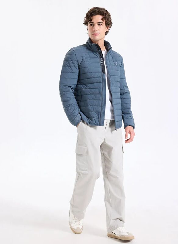 M Essential Outerwear Puffer Jacket Erkek Gri Mont - S2520277