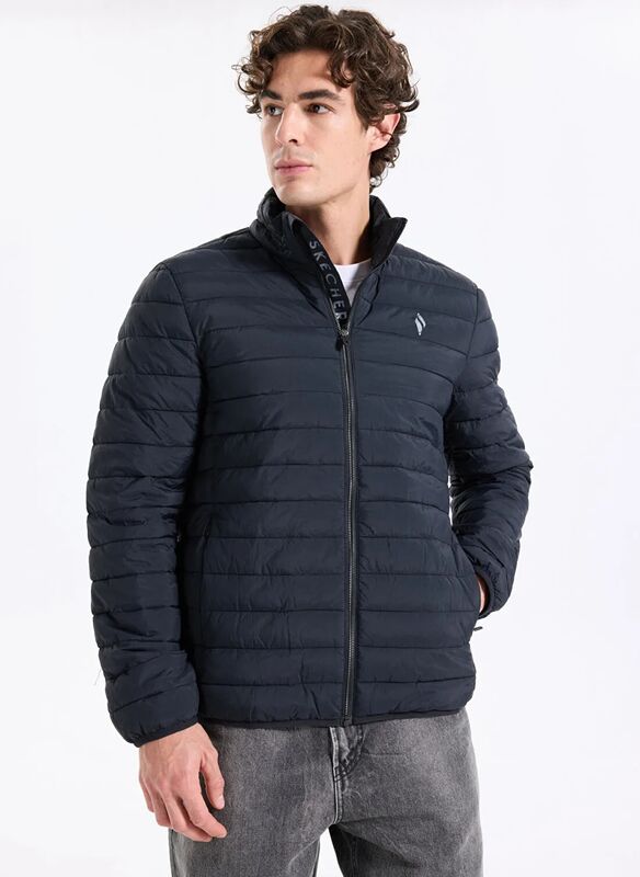 Skechers - M Essential Outerwear Puffer Jacket Erkek Siyah Mont - S2520277