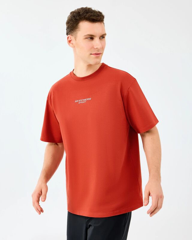 M Graphic Tee Reflect Logo Oversize T-Shirt Erkek Kırmızı T-Shirt - S231094