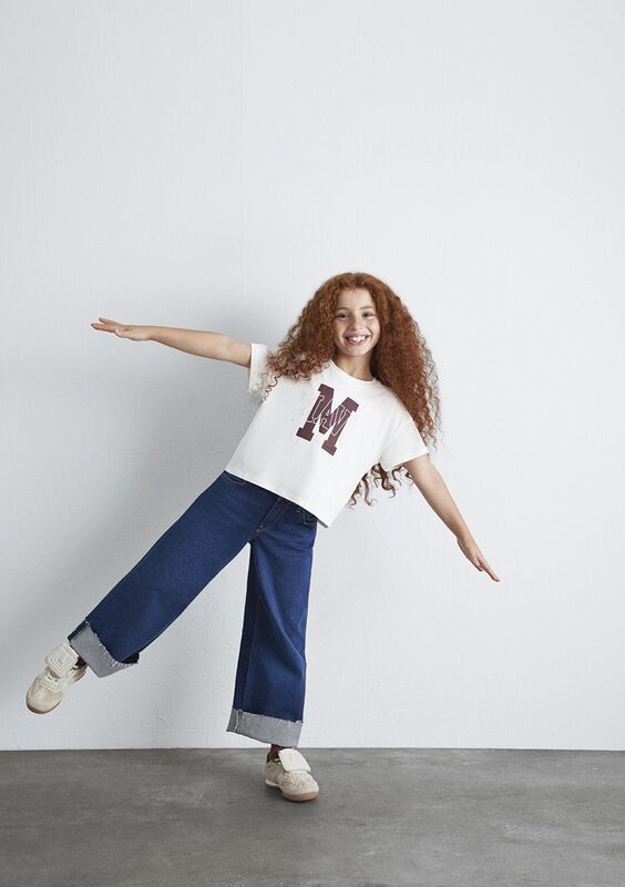 Mavi - M MAVİ BASKILI TİŞÖRT Kız Çocuk Beyaz T-Shirt - M7610348