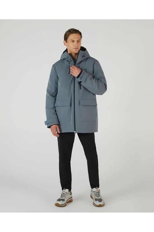 M Outerwear Coated Jacket Erkek Gri Ceket - SKS242049