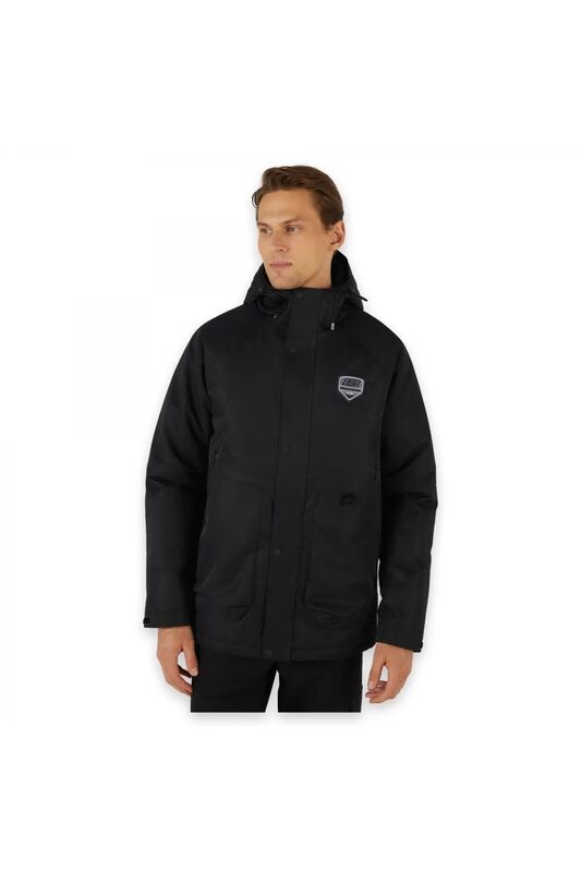 Skechers - M Outerwear Coated Jacket Erkek Siyah Ceket - SKS242045