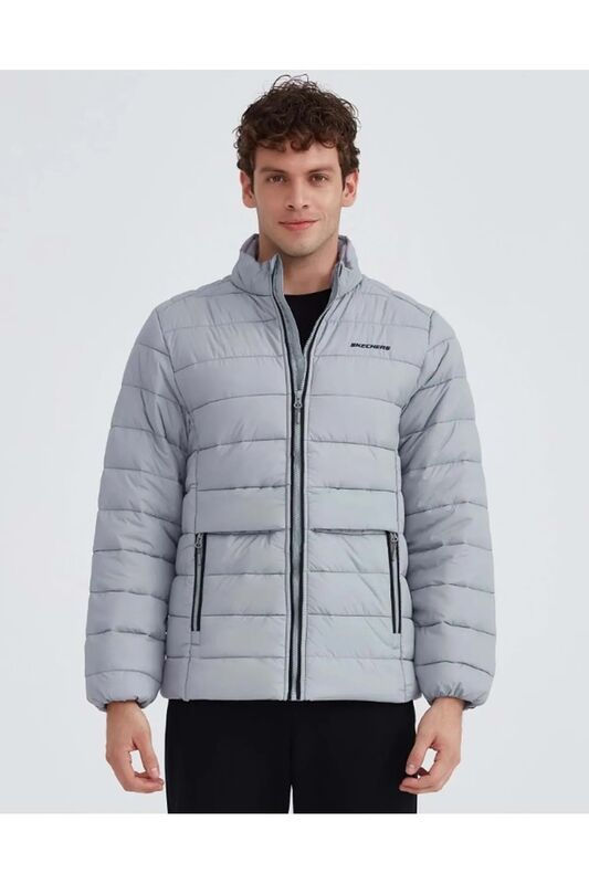 Skechers - M Outerwear Padded Jacket Erkek Gri Ceket - S231242