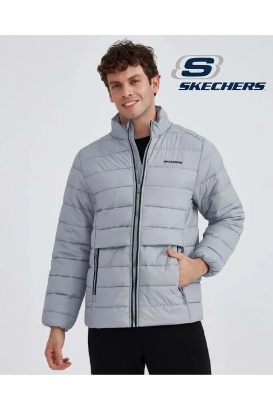 M Outerwear Padded Jacket Erkek Gri Ceket - S231242