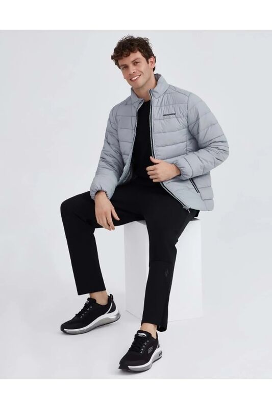 M Outerwear Padded Jacket Erkek Gri Ceket - S231242