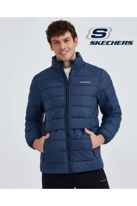 Skechers - M Outerwear Padded Jacket Erkek Koyu Mavi Ceket - S231242