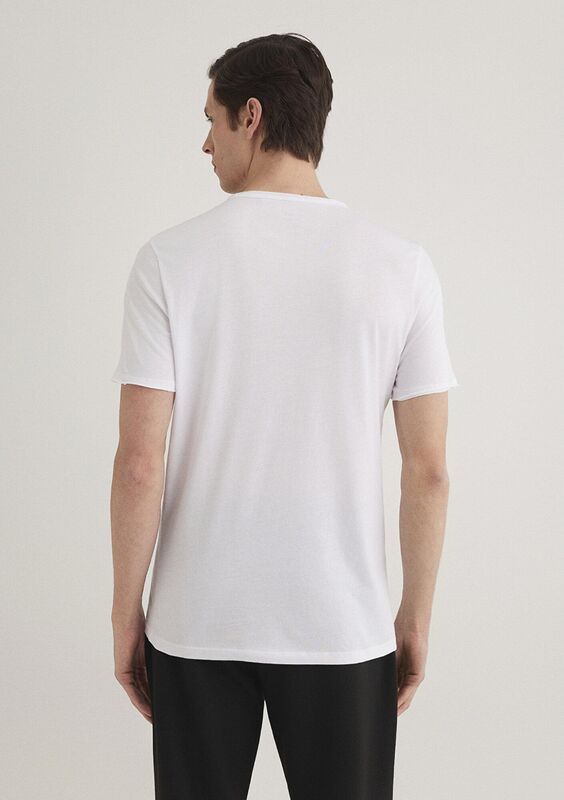 M062772-20843 Erkek Beyaz T-Shirt - M062772