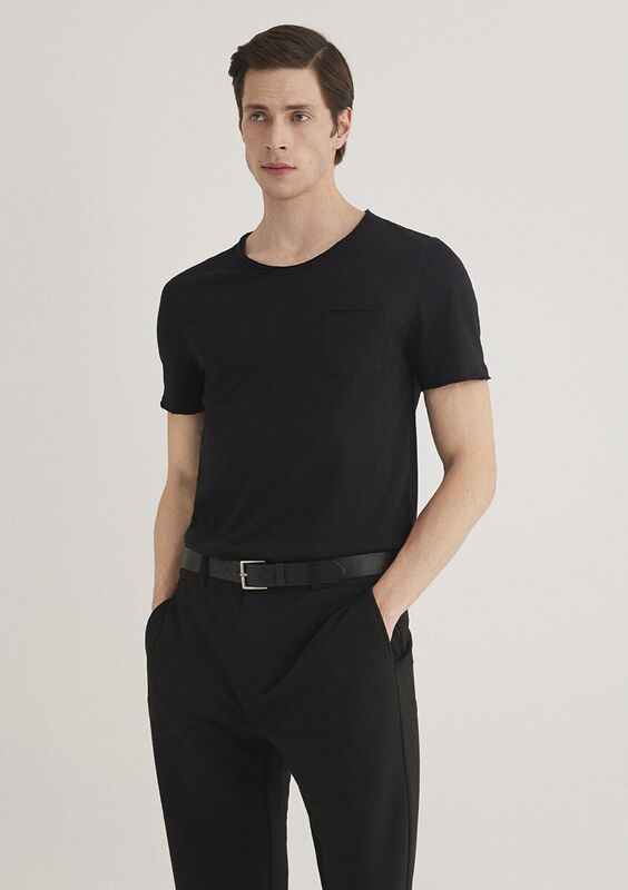 M062772-20843 Erkek Siyah Basic T-Shirt - M062772