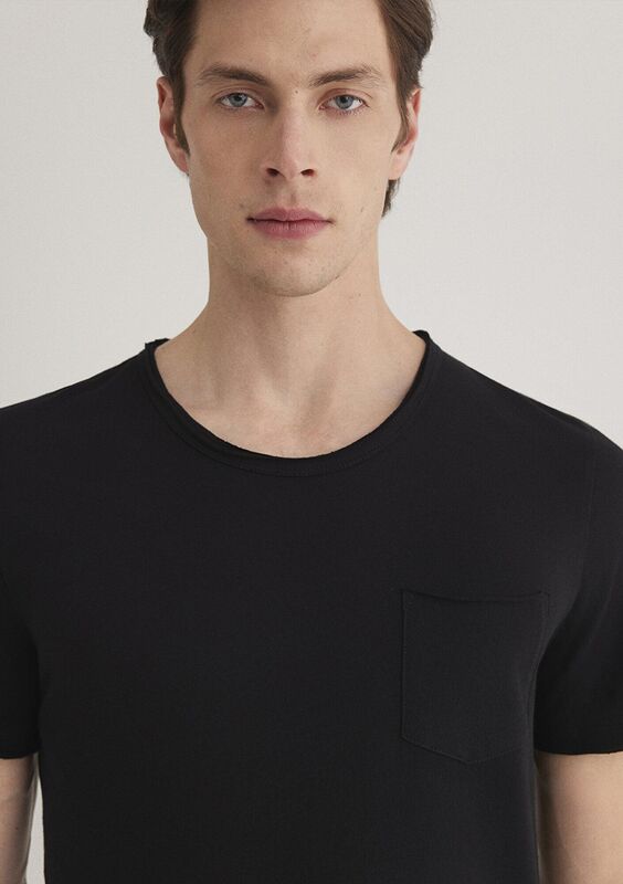 M062772-20843 Erkek Siyah Basic T-Shirt - M062772