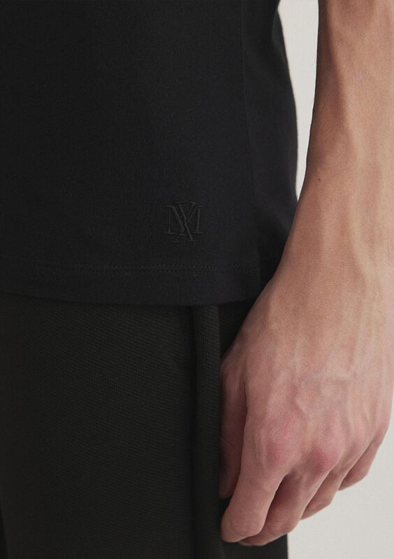 M062772-20843 Erkek Siyah Basic T-Shirt - M062772