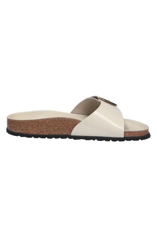 Birkenstock - MADRID BIG BUCKLE NL HIGH SHINE Kadın ECRU Terlik - 1025298