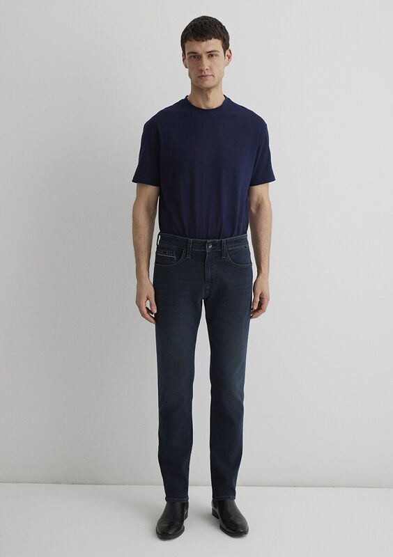 MARCUS Erkek Koyu Mavi Denim Pantolon - M00351