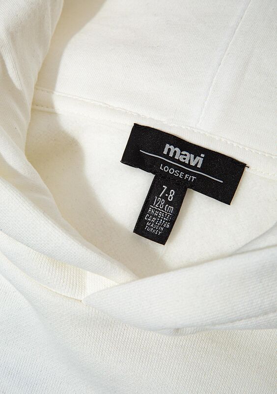 MAVI 1991 BASKILI KAPŞONLU SWEATSHIRT Erkek Çocuk Beyaz Sweatshirt - M6S10167