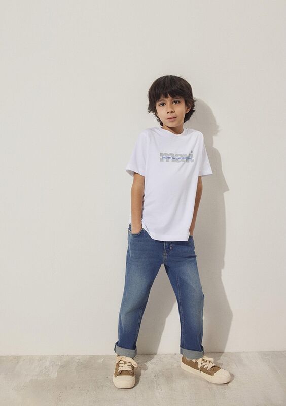 MAVİ BASKILI LOGO TİŞÖRT Erkek Çocuk Beyaz T-Shirt - M6610286