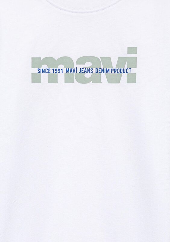 MAVİ BASKILI LOGO TİŞÖRT Erkek Çocuk Beyaz T-Shirt - M6610286