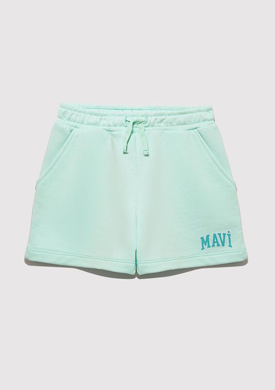 MAVİ BASKILI ÖRME ŞORT Kız Çocuk Mavi Şort - M7410002
