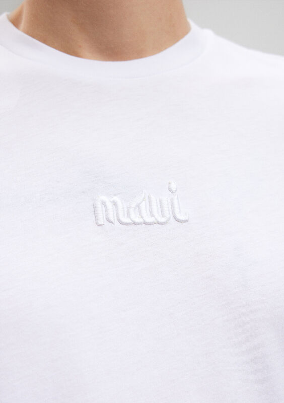 MAVİ BASKILI TİŞÖRT Erkek Beyaz Basic T-Shirt - M0610100