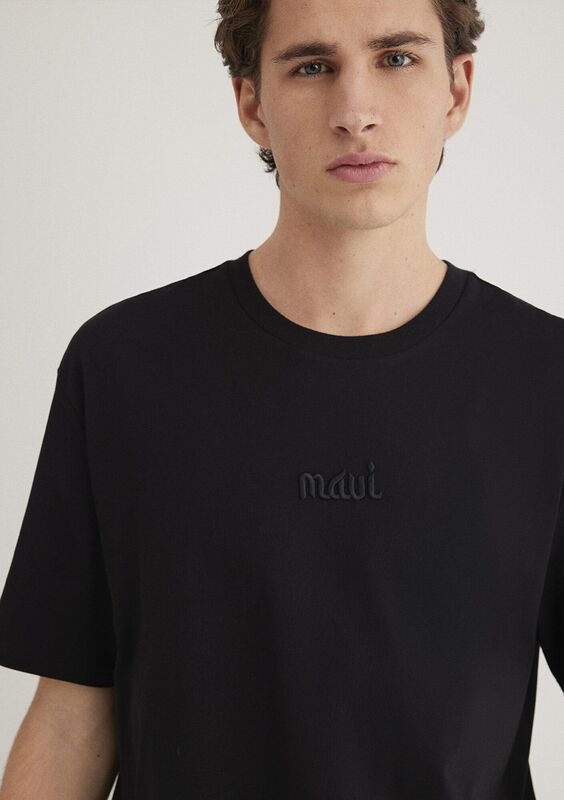 MAVİ BASKILI TİŞÖRT Erkek Basic T-Shirt - M0610100 Siyah