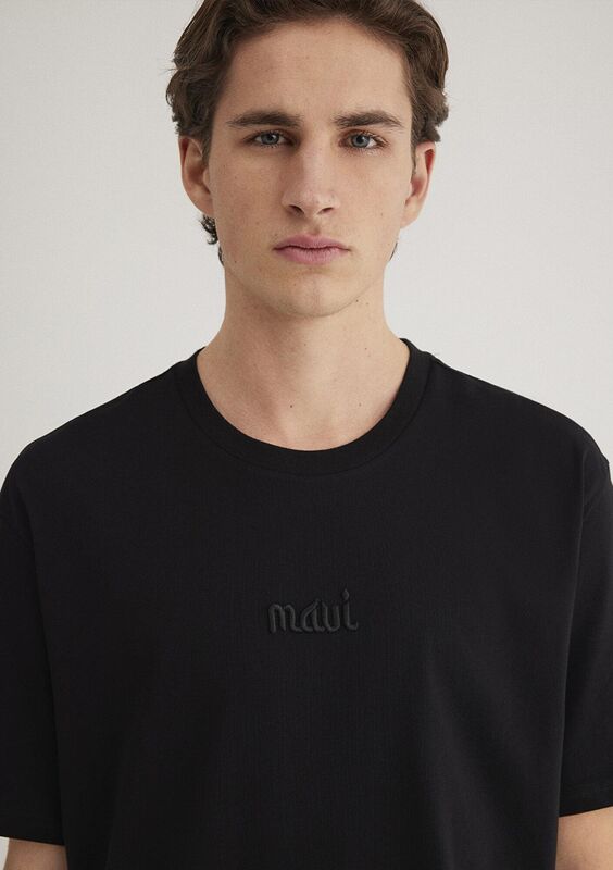 MAVİ BASKILI TİŞÖRT Erkek Basic T-Shirt - M0610100 Siyah