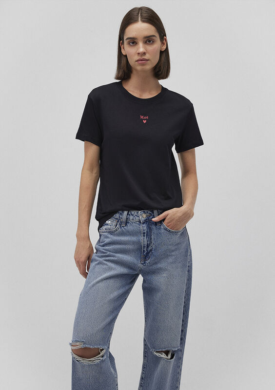 MAVI BASKILI TISÖRT Kadın Siyah Basic T-Shirt - M1601185