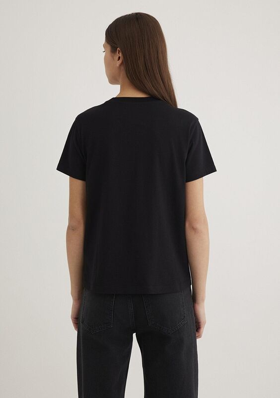 MAVI BASKILI TISÖRT Kadın Siyah Basic T-Shirt - M1601185