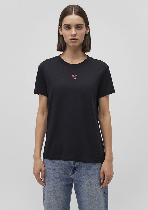 MAVI BASKILI TISÖRT Kadın Siyah Basic T-Shirt - M1601185