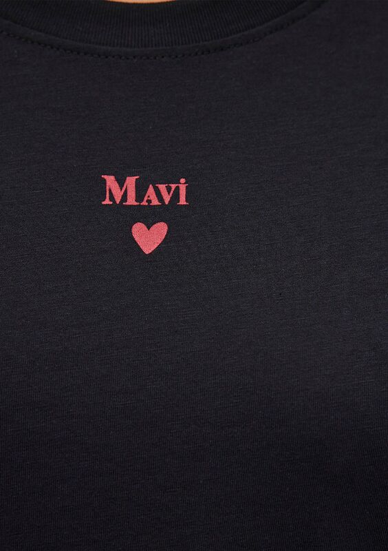 MAVI BASKILI TISÖRT Kadın Siyah Basic T-Shirt - M1601185