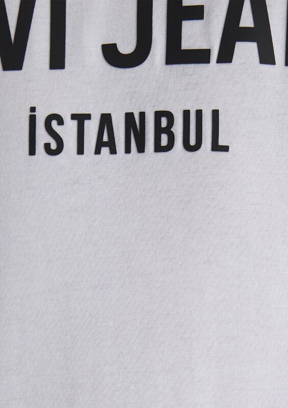 MAVİ JEANS BASKILI TİŞÖRT Erkek Beyaz T-Shirt - M066195