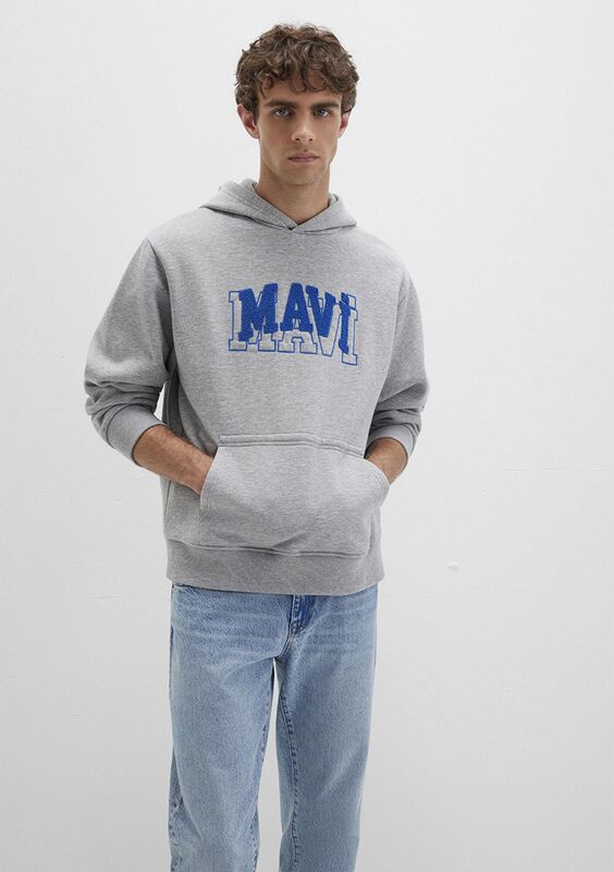 Mavi - MAVİ KAPÜŞONLU SWEATSHIRT Erkek Gri Sweatshirt - M0S10413