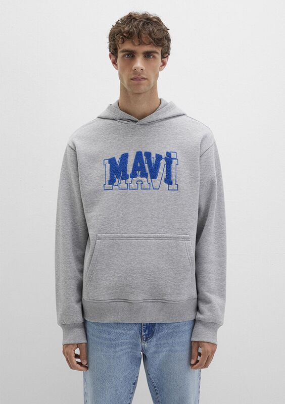 MAVİ KAPÜŞONLU SWEATSHIRT Erkek Gri Sweatshirt - M0S10413