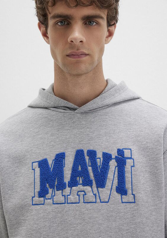 MAVİ KAPÜŞONLU SWEATSHIRT Erkek Gri Sweatshirt - M0S10413