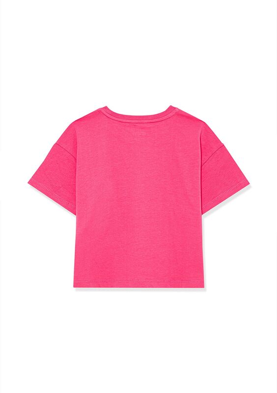MAVİ LOGO BASKILI CROP TİŞÖRT Kız Çocuk Pembe T-Shirt - M7610181