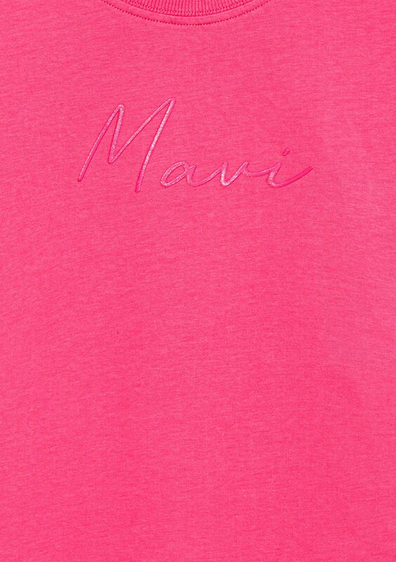 MAVİ LOGO BASKILI CROP TİŞÖRT Kız Çocuk Pembe T-Shirt - M7610181