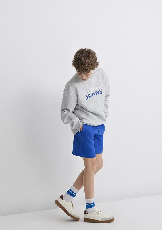 MAVİ LOGO BASKILI SWEATSHIRT Erkek Çocuk Gri Sweatshirt - M6S10031