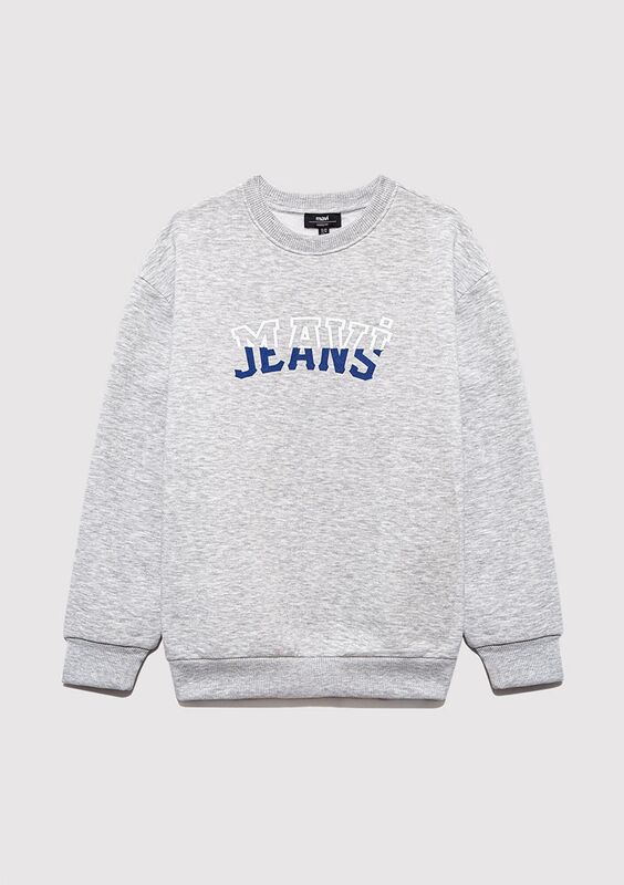 MAVİ LOGO BASKILI SWEATSHIRT Erkek Çocuk Gri Sweatshirt - M6S10031