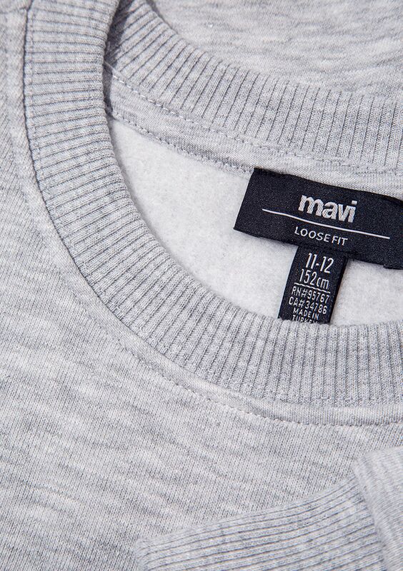 MAVİ LOGO BASKILI SWEATSHIRT Erkek Çocuk Gri Sweatshirt - M6S10031