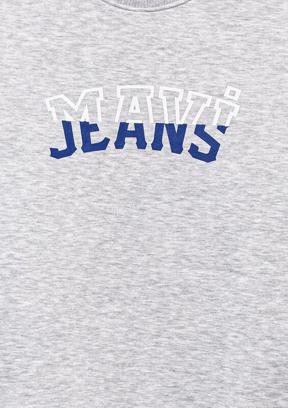 MAVİ LOGO BASKILI SWEATSHIRT Erkek Çocuk Gri Sweatshirt - M6S10031